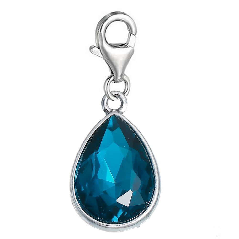 7605 Clip on Birthstones Dangling lobster clasp charms for bracelets